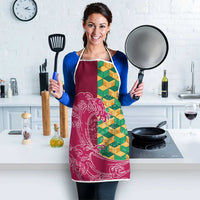 Japanese Bishamon-Kikkou Pattern Apron Water Pillar Silent River Flow - Wonder Print Shop