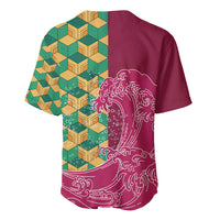 Japanese Bishamon-Kikkou Pattern Baseball Jersey Water Pillar Silent River Flow - Wonder Print Shop