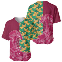 Japanese Bishamon-Kikkou Pattern Baseball Jersey Water Pillar Silent River Flow - Wonder Print Shop