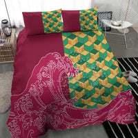 Japanese Bishamon-Kikkou Pattern Bedding Set Water Pillar Silent River Flow - Wonder Print Shop