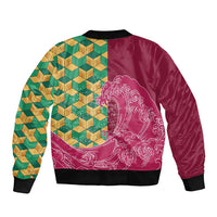 Japanese Bishamon-Kikkou Pattern Bomber Jacket Water Pillar Silent River Flow - Wonder Print Shop
