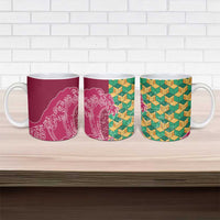 Japanese Bishamon-Kikkou Pattern Ceramic Mug Water Pillar Silent River Flow - Wonder Print Shop