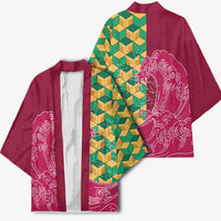 Japanese Bishamon-Kikkou Pattern Kimono Water Pillar Silent River Flow - Wonder Print Shop