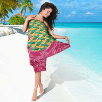 Japanese Bishamon-Kikkou Pattern Sarong Water Pillar Silent River Flow - Wonder Print Shop