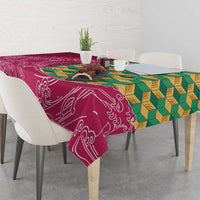 Japanese Bishamon-Kikkou Pattern Tablecloth Water Pillar Silent River Flow - Wonder Print Shop
