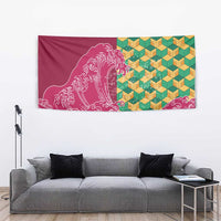 Japanese Bishamon-Kikkou Pattern Tapestry Water Pillar Silent River Flow - Wonder Print Shop