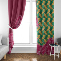 Japanese Bishamon-Kikkou Pattern Window Curtain Water Pillar Silent River Flow - Wonder Print Shop