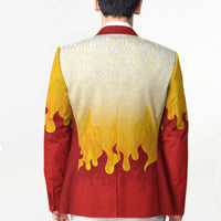Japanese Kaen Pattern Blazer Flame Pillar Blazing Lion Heart - Wonder Print Shop