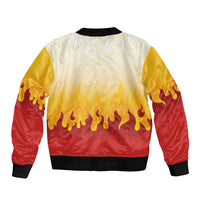 Japanese Kaen Pattern Bomber Jacket Flame Pillar Blazing Lion Heart - Wonder Print Shop