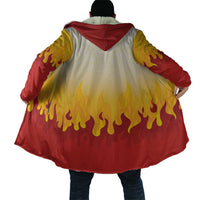 Japanese Kaen Pattern Cloak Flame Pillar Blazing Lion Heart - Wonder Print Shop