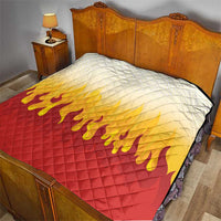 Japanese Kaen Pattern Quilt Flame Pillar Blazing Lion Heart - Wonder Print Shop