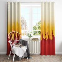 Japanese Kaen Pattern Window Curtain Flame Pillar Blazing Lion Heart - Wonder Print Shop