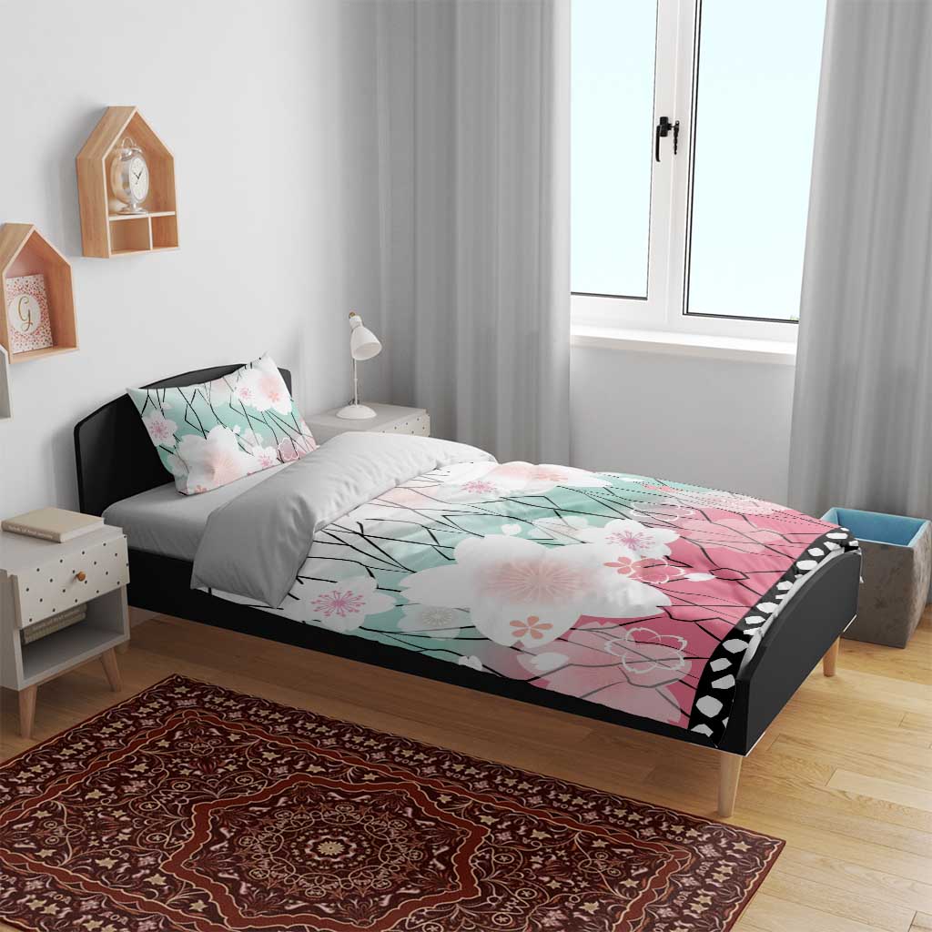 Japanese Kocho Pattern Bedding Set Insect Pillar Butterfly Flower Fairy - Wonder Print Shop