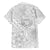 Personalised Tonga White Sunday Family Matching Off Shoulder Short Dress and Hawaiian Shirt Tropical Plant With Polynesian Pattern LT9 - Wonder Print Shop
