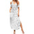 Personalised Tonga White Sunday Family Matching Summer Maxi Dress and Hawaiian Shirt Tropical Plant With Polynesian Pattern - Wonder Print Shop