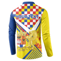 Personalized Belgium Antwerp Province Button Sweatshirt