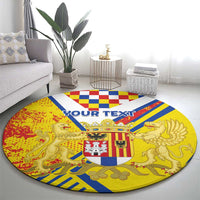 Personalized Belgium Antwerp Province Round Carpet