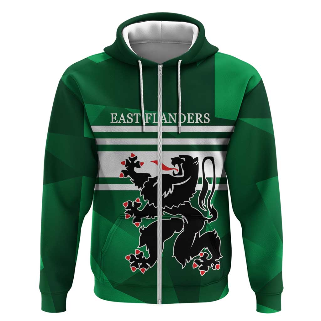 Personalized Belgium East Flanders Zip Hoodie