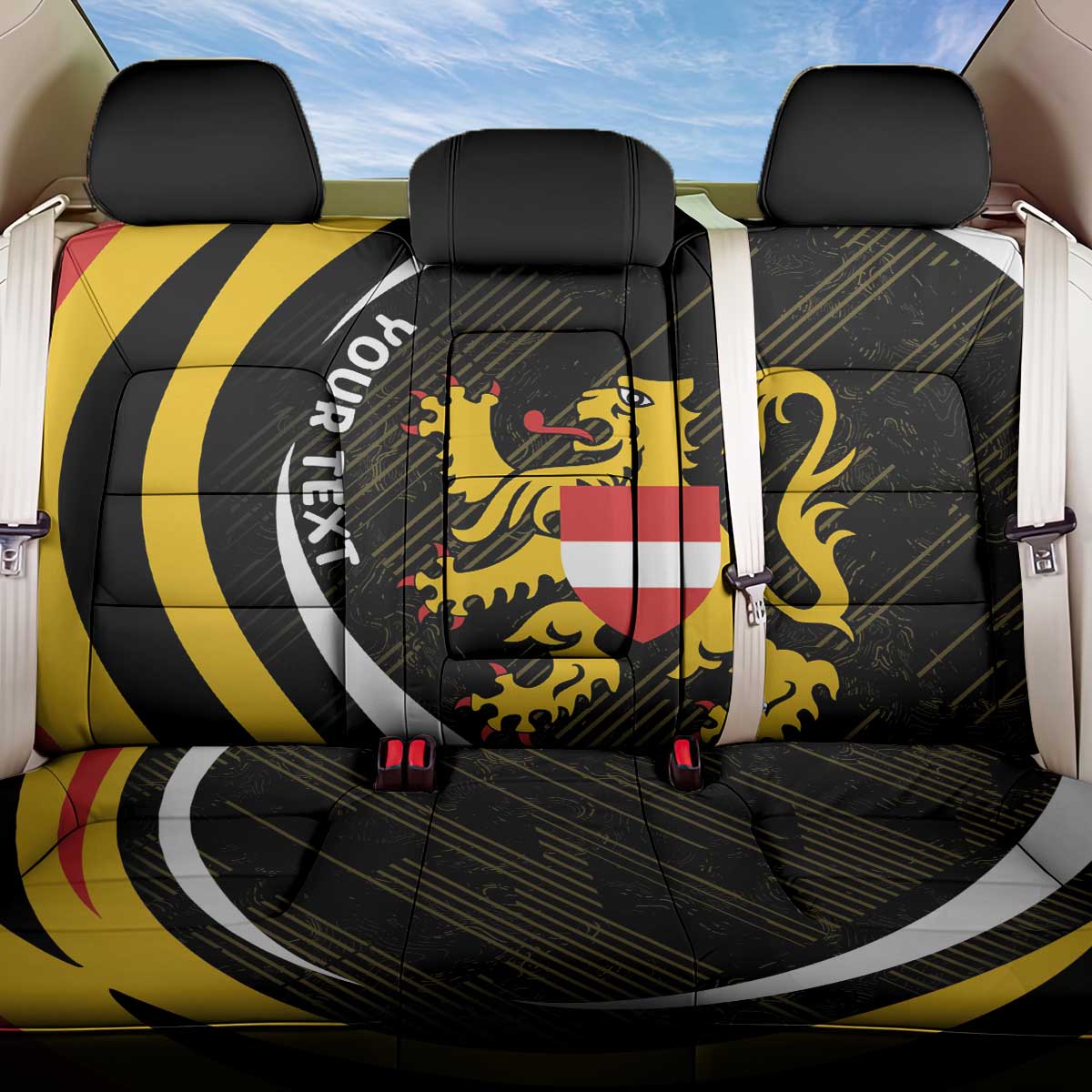 Personalized Belgium Flemish Brabant Back Car Seat Cover