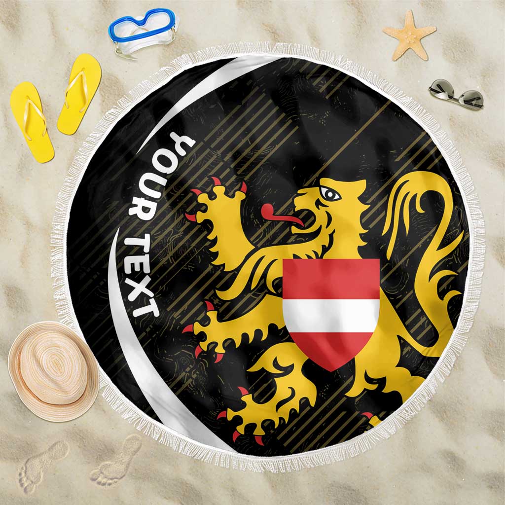 Personalized Belgium Flemish Brabant Beach Blanket