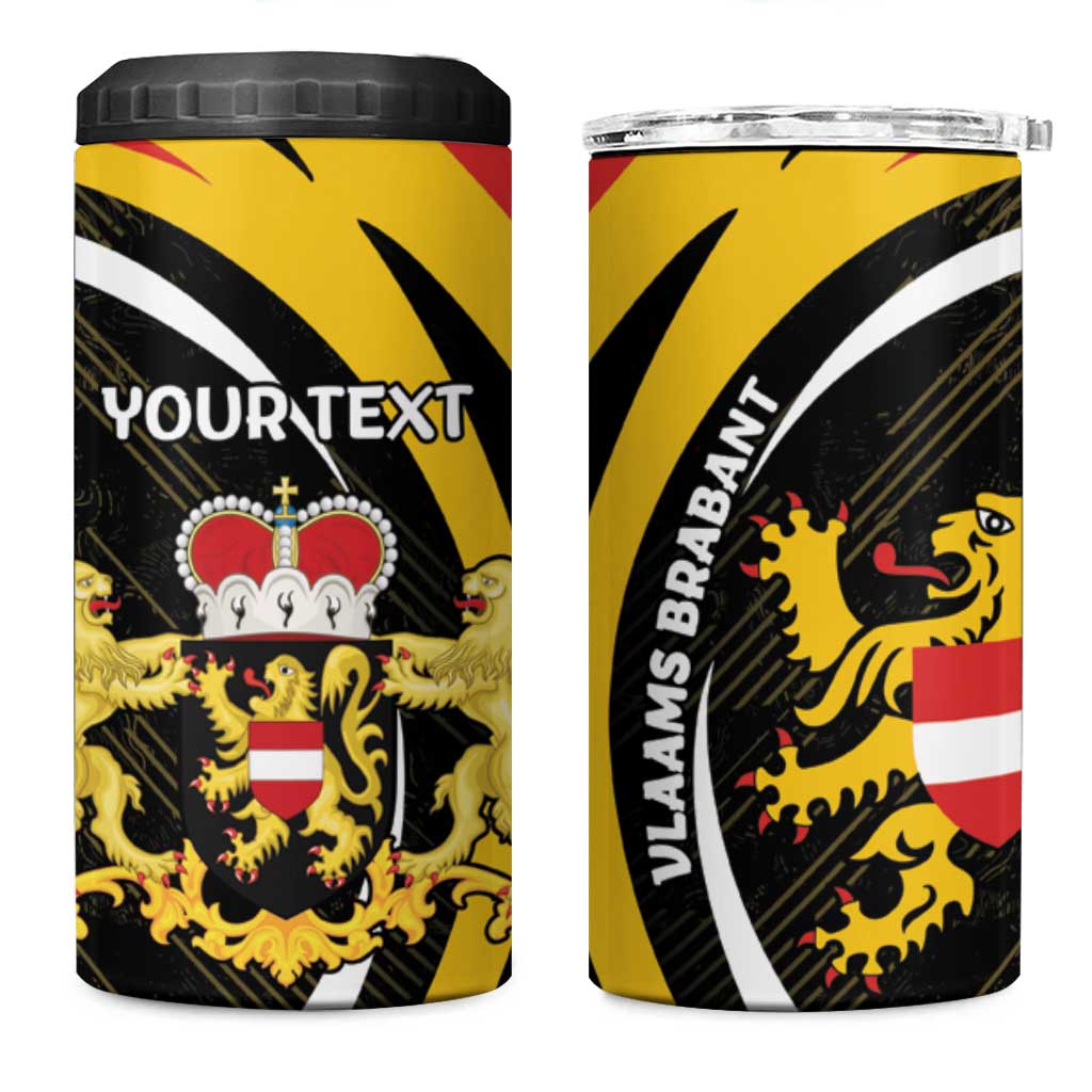 Personalized Belgium Flemish Brabant 4 in 1 Can Cooler Tumbler