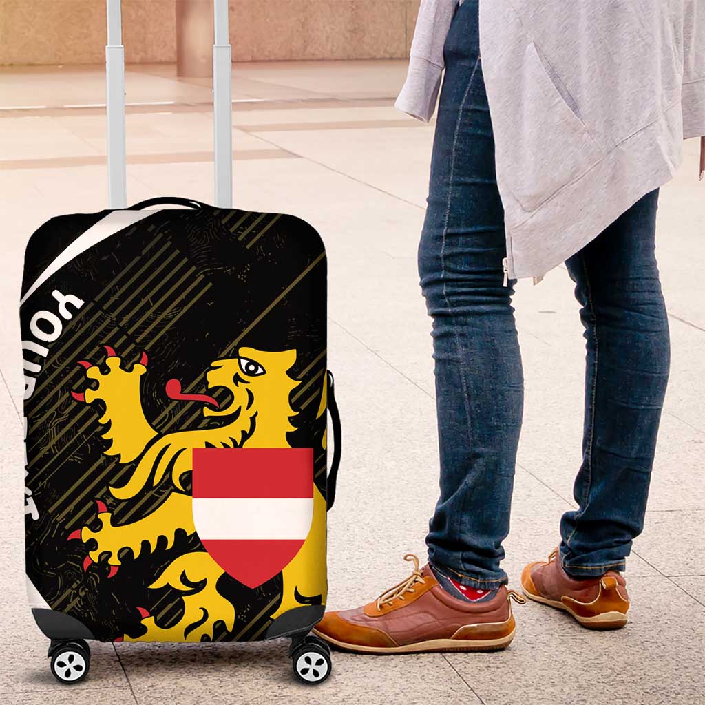 Personalized Belgium Flemish Brabant Luggage Cover