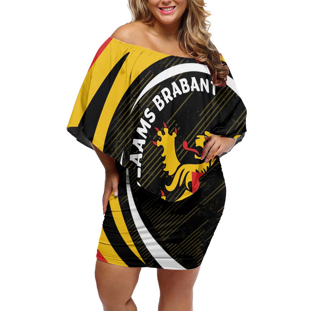 Personalized Belgium Flemish Brabant Off Shoulder Short Dress