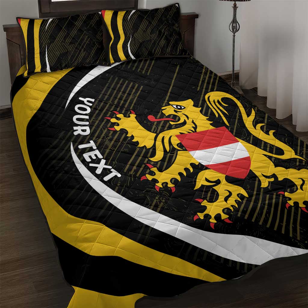 Personalized Belgium Flemish Brabant Quilt Bed Set