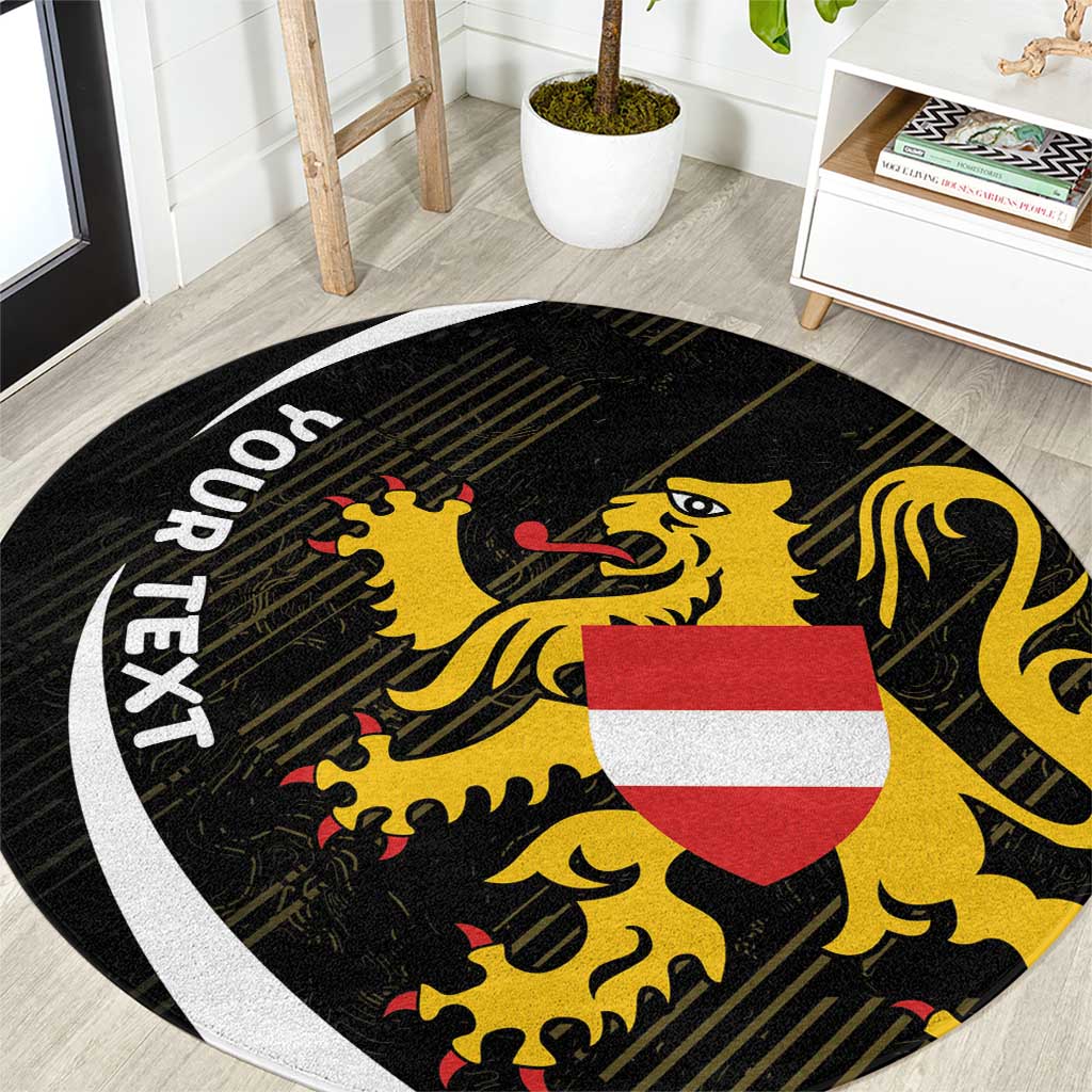 Personalized Belgium Flemish Brabant Round Carpet