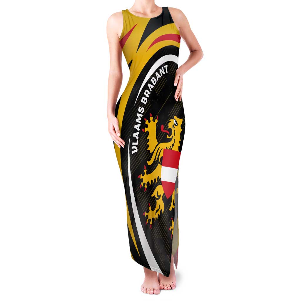 Personalized Belgium Flemish Brabant Tank Maxi Dress