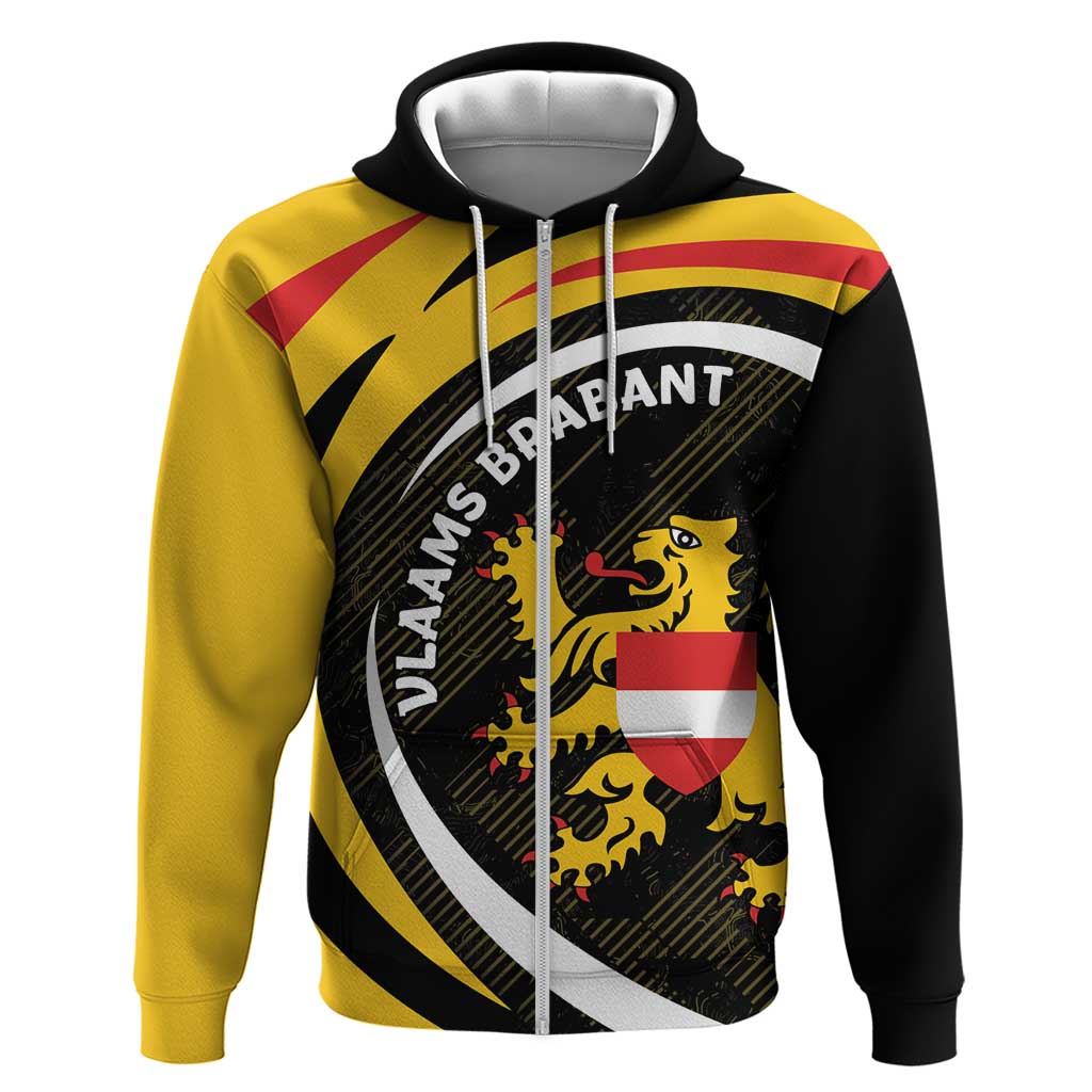 Personalized Belgium Flemish Brabant Zip Hoodie