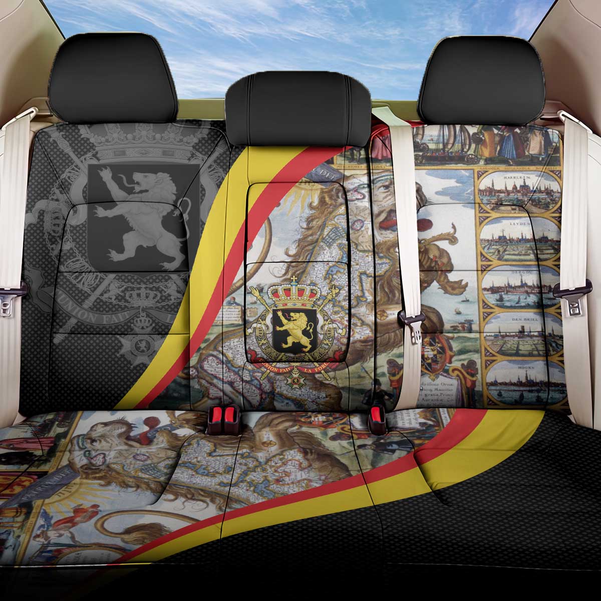 Belgium Leo Belgicus Back Car Seat Cover