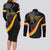 Belgium Leo Belgicus Couples Matching Long Sleeve Bodycon Dress and Long Sleeve Button Shirt