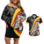 Belgium Leo Belgicus Couples Matching Off Shoulder Short Dress and Hawaiian Shirt