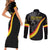 Belgium Leo Belgicus Couples Matching Short Sleeve Bodycon Dress and Long Sleeve Button Shirt