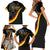 Belgium Leo Belgicus Family Matching Short Sleeve Bodycon Dress and Hawaiian Shirt