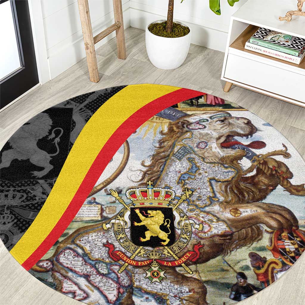 Belgium Leo Belgicus Round Carpet