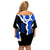 Israel Off Shoulder Short Dress Stars of David Sporty Style - Wonder Print Shop