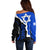 Custom Israel Off Shoulder Sweater Stars of David Sporty Style - Wonder Print Shop