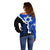 Custom Israel Off Shoulder Sweater Stars of David Sporty Style - Wonder Print Shop