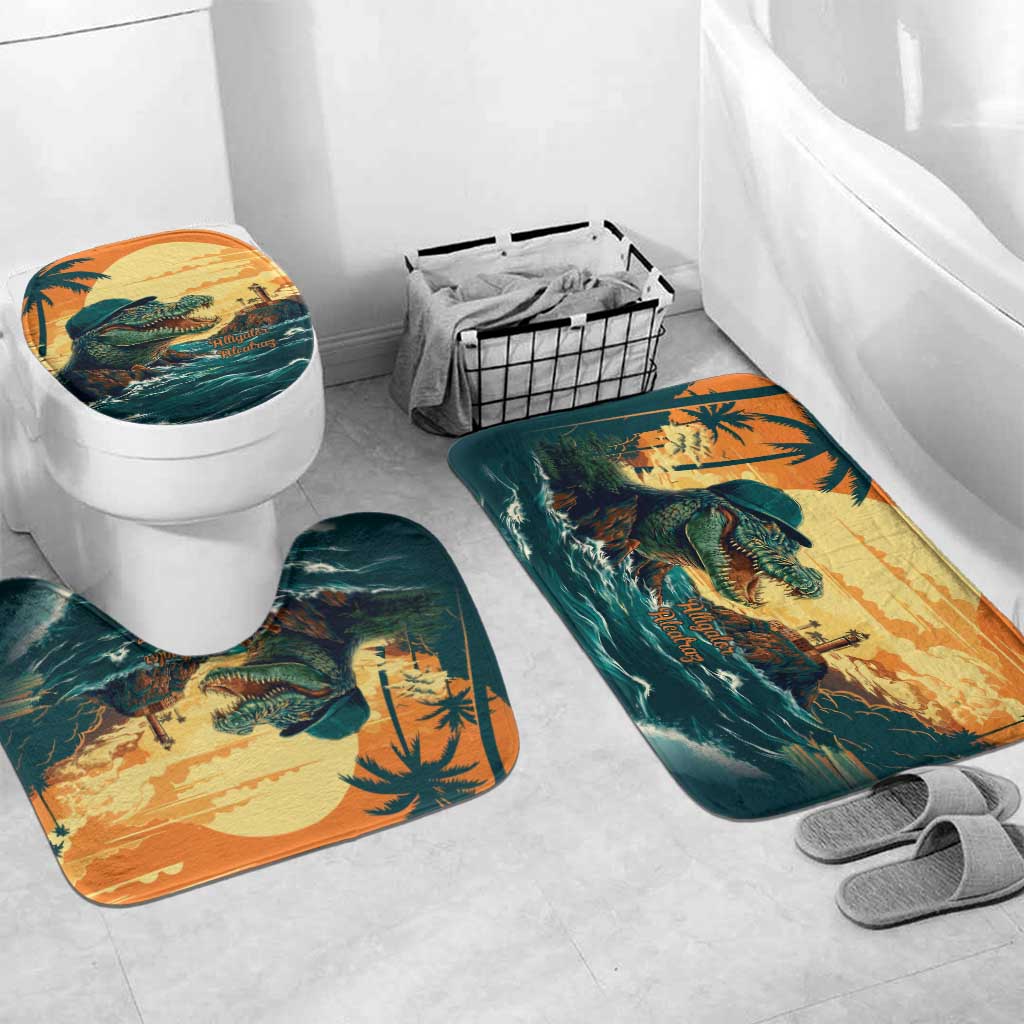 Everglades Alligator Alcatraz Vintage Bathroom Set - Wonder Print Shop