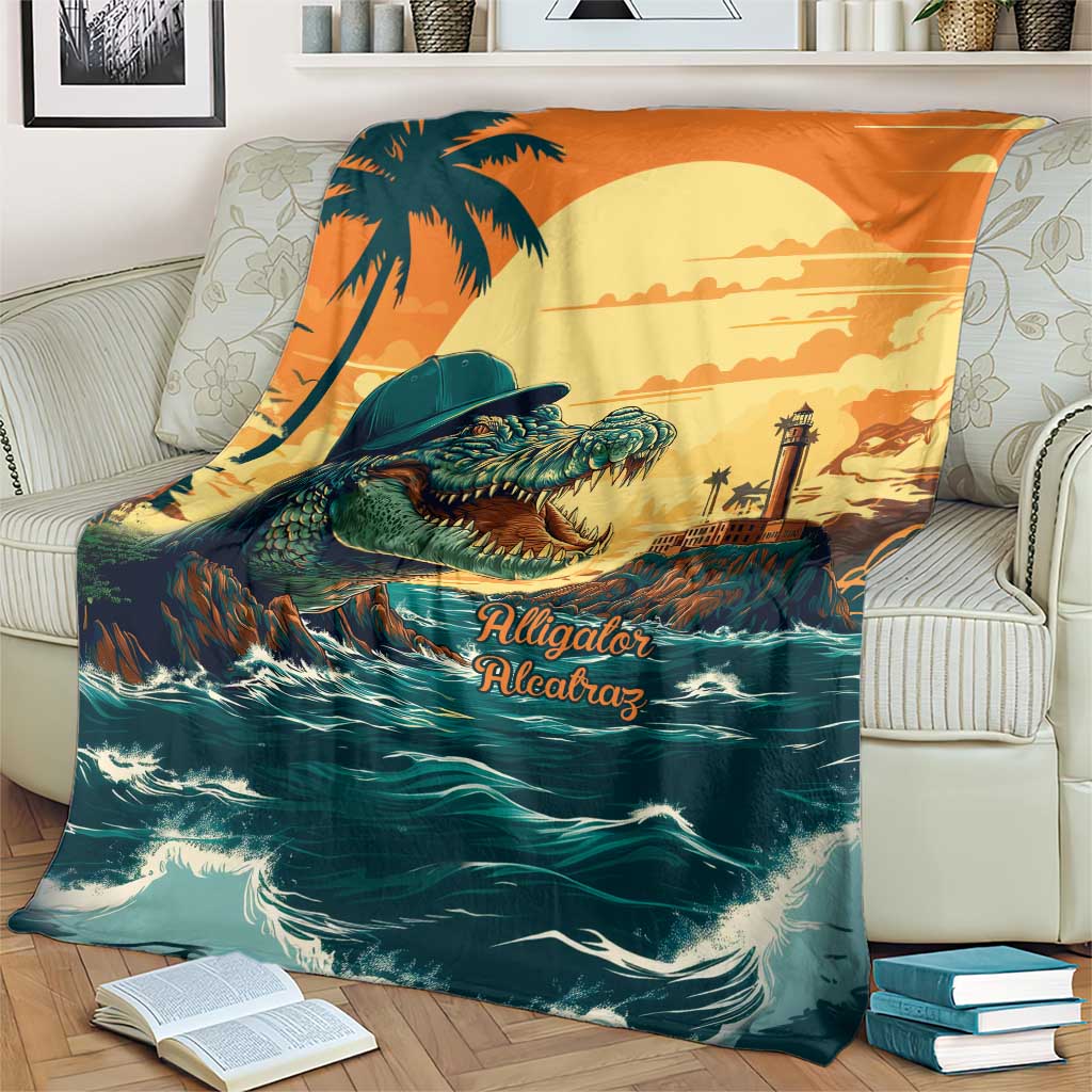 Everglades Alligator Alcatraz Vintage Blanket - Wonder Print Shop