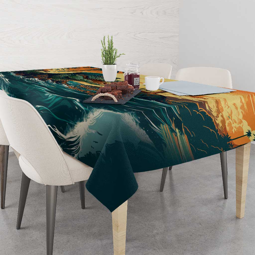 Everglades Alligator Alcatraz Vintage Tablecloth - Wonder Print Shop