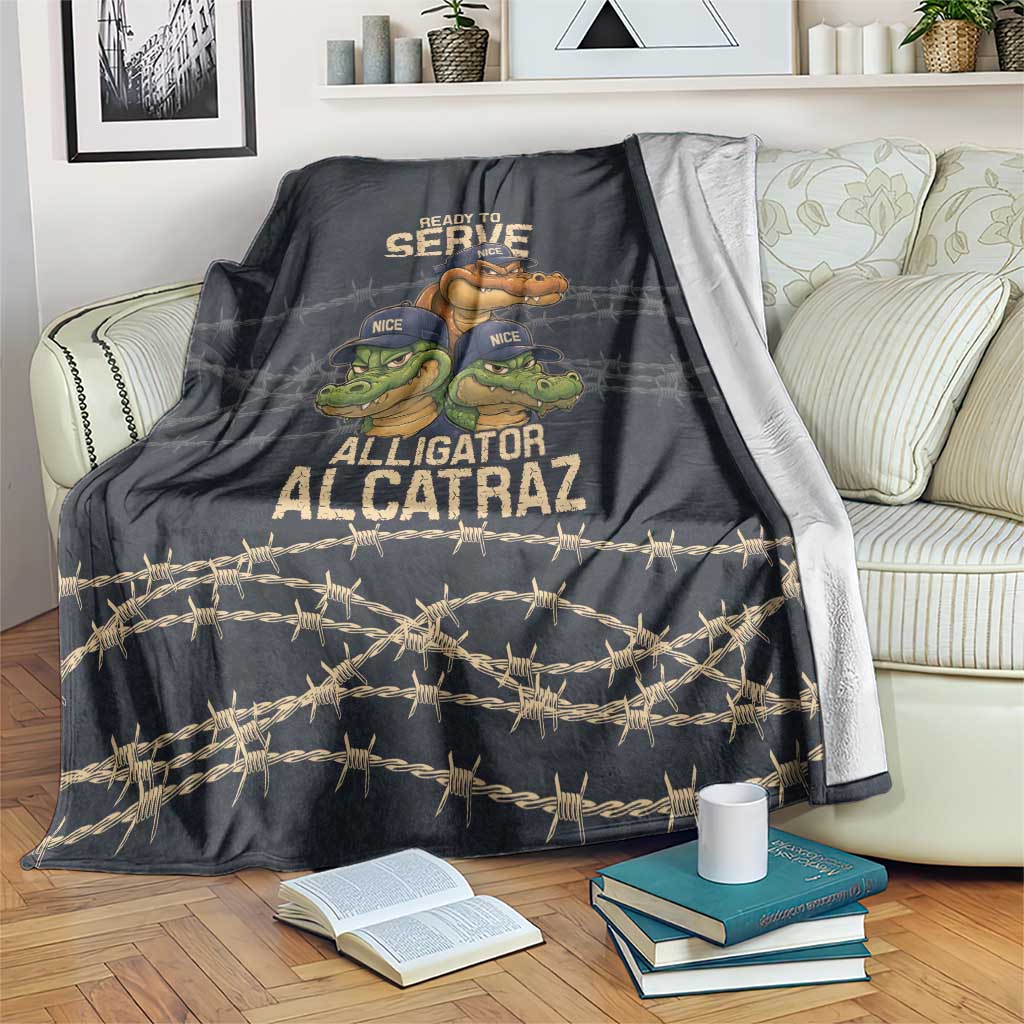 Ready To Serve Alligator Alcatraz Blanket - Wonder Print Shop
