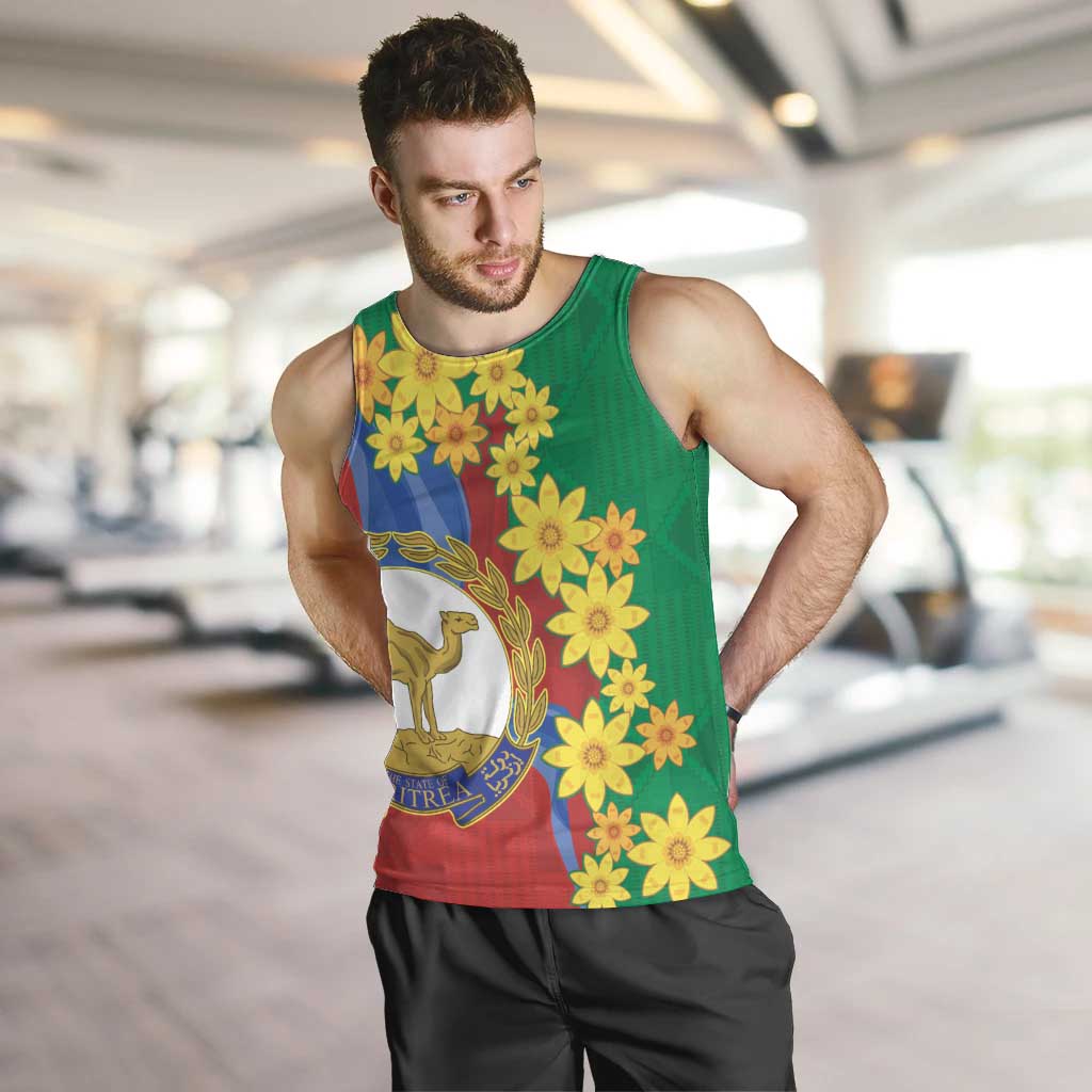 Eritrea New Year Personalized Men Tank Top Enkutatash Adey Abeba Flower Art - Wonder Print Shop