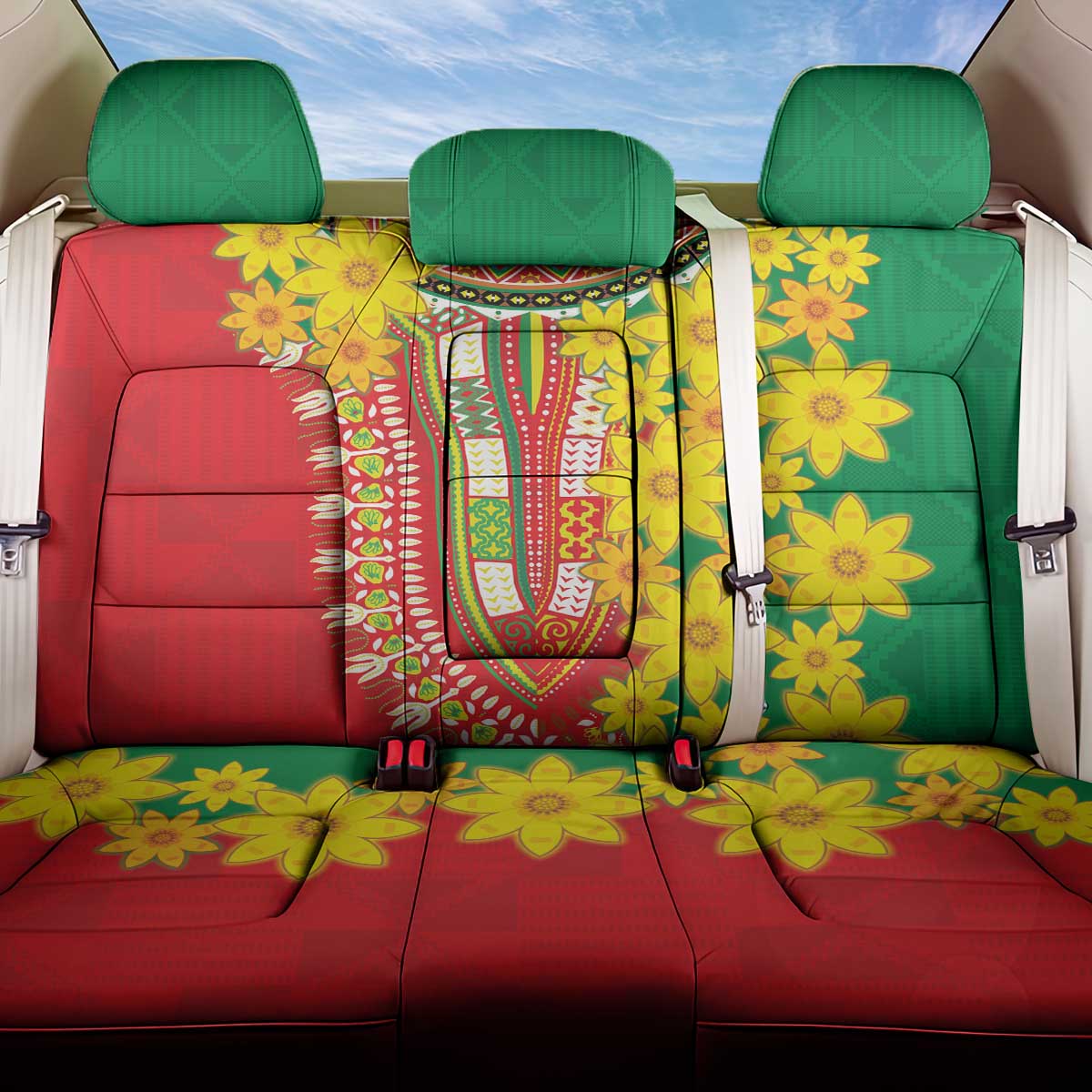 Ethiopian New Year Back Car Seat Cover Enkutatash Adey Abeba Flower Art LT9 - Wonder Print Shop