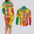 Ethiopian New Year Couples Matching Long Sleeve Bodycon Dress and Long Sleeve Button Shirt Enkutatash Adey Abeba Flower Art LT9 - Wonder Print Shop