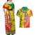 Ethiopian New Year Couples Matching Off Shoulder Maxi Dress and Hawaiian Shirt Enkutatash Adey Abeba Flower Art