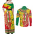 Ethiopian New Year Couples Matching Off Shoulder Maxi Dress and Long Sleeve Button Shirt Enkutatash Adey Abeba Flower Art