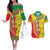 Ethiopian New Year Couples Matching Off The Shoulder Long Sleeve Dress and Hawaiian Shirt Enkutatash Adey Abeba Flower Art